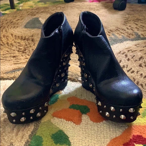 Deena & Ozzy Shoes - Deena & Ozzy Studded Platform Heels